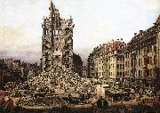 Bernardo Bellotto The Ruins of the Old Kreuzkirche in Dresden oil painting artist